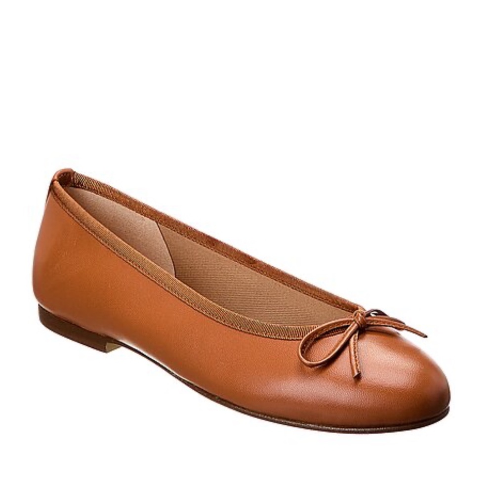 French Sole Emerald Leather Flat